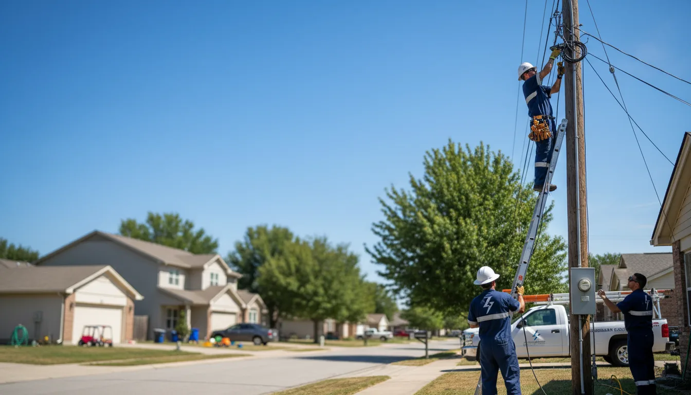 Residential electrician providing installation services in Center Point, IA